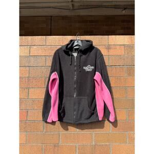 Women's Y2K Orange County Choppers Vintage Fleece Zip Up Sweatshirt Hoodie Black